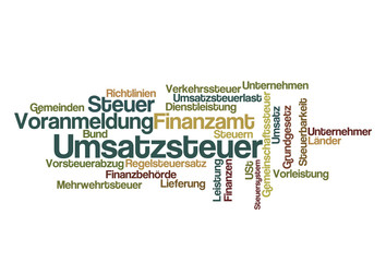 Umsatzsteuer Voranmeldung - Word Cloud