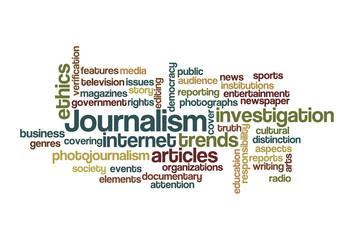 Fototapeta premium Journalism - Word Cloud