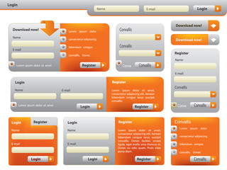 Website form set - orange silver