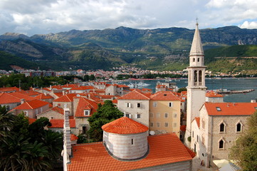 Old town of Budva, Montenegro - obrazy, fototapety, plakaty