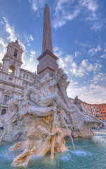 Fontana dei fiumi,Roma,Italia,Europa - obrazy, fototapety, plakaty
