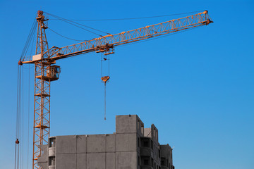 crane and building