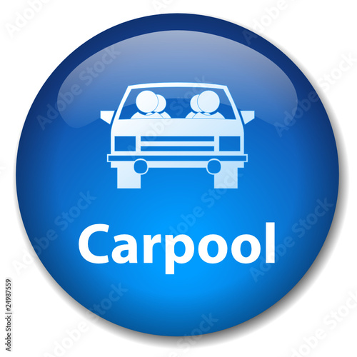 "CARPOOL Web Button (car share go green scheme drive environment