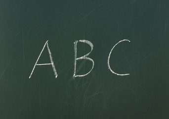 Tafel mit ABC