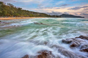 Tropical sunset on the beach. Thailand