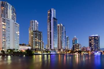 Twilight at surfer Paradise Gold Coast Australia