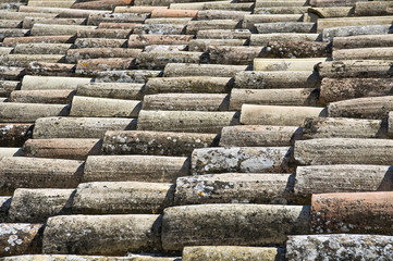 Tile roof background.