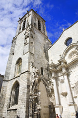 Fototapeta na wymiar Francja, 17, La Rochelle: Kościół Zbawiciela, 15 wieczna wieża