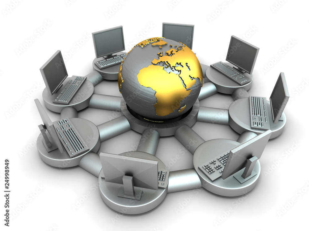 Aufkleber conceptual image of internet