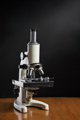 Microscope on desk