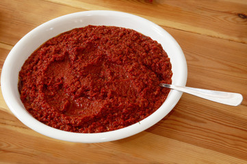 Matbucha Moroccan.