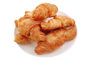 The fresh buns on white