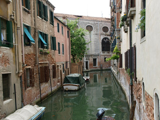 Typical view of narrow channel from venice
