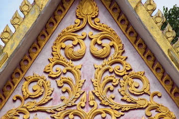 art on gable, Wat  Ban Kee Lek, Borabue