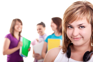 portrait of a happy  students