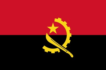 Drapeau de l'Angola - obrazy, fototapety, plakaty