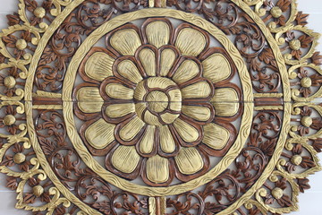 art decoratings and interior of Buddha Park, Korat