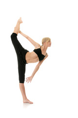 Fototapeta premium Young woman doing exercise
