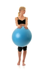 Young woman doing exercise