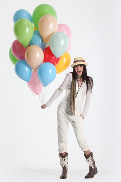 jeune vendeuse de ballons