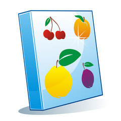 fully editable vector illustration of isolated colored binder