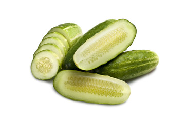 Cucumbers with cucumber slices