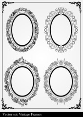 Vintage elements for frame or book cover, card