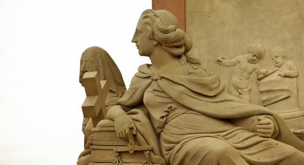 Goddies of the Statue of Minerva on the Old Bridge in Heidelberg