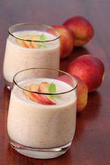 Nectarine milk shake