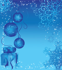 christmas blue background