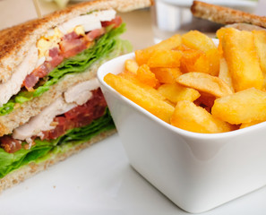 Sandwich- bacon chicken, cheese and lettuce