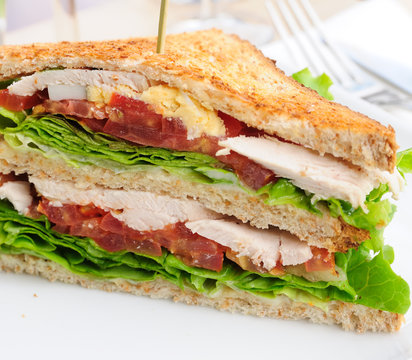 Sandwich- bacon chicken, cheese and lettuce