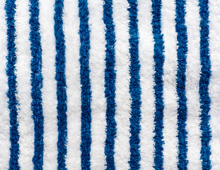 blue and white striped towel