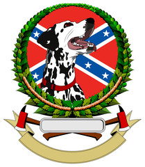 logo with Dalmatians
