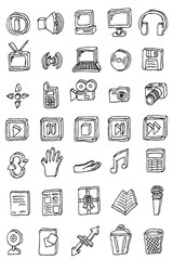 hand draw business icon collection