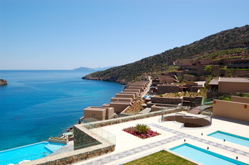 Recreaiton area of the luxury hotel, Crete, Greece © slava296
