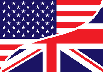 Obraz na płótnie Canvas usa british flag