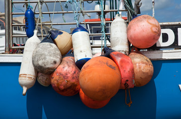 Colorful boat bumpers