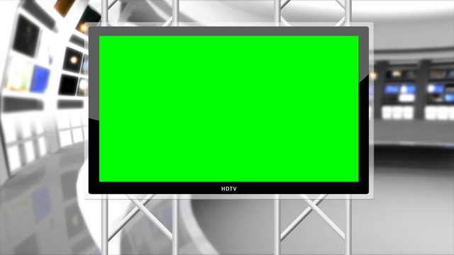 News Studio 9 - Virtual Green Screen News Background Loop