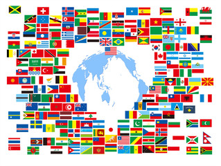 Obraz premium ハートの万国旗