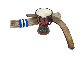 Boomerang, Drum and Rainstick