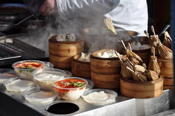 Deurstickers Beijing Food Market © Ola Lundqvist
