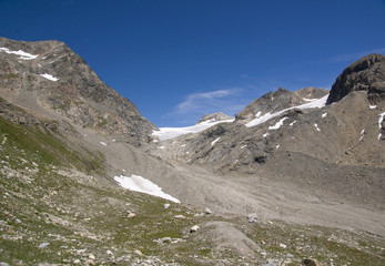 Fototapeta na wymiar glacier de haute montagne