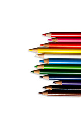 isolated of color pencils