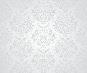 Seamless retro wallpaper pattern in light colors.