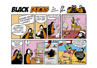 Vlies Fototapete Comics Black Ducks Comic Strip Folge 52