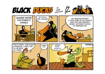 Foto auf Acrylglas Comics Black Ducks Comic Strip Folge 51
