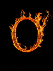 Fire letter "O"