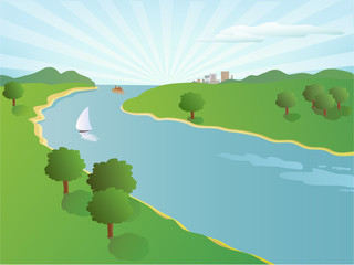 landscape with river
