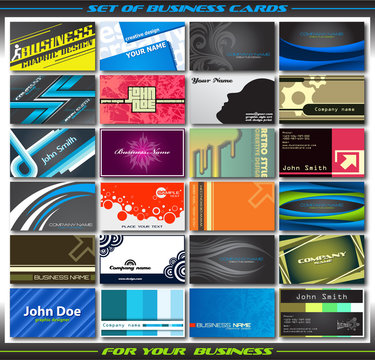 Set of business cards